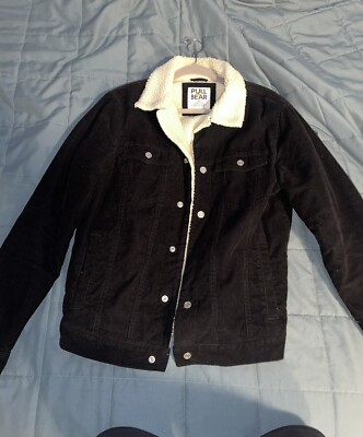 Pull Bear  Sherpa Black Denim