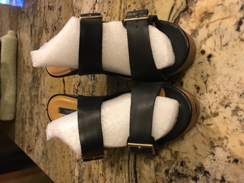 KENSIE Leather 2 Buckle Platform Strap Sandals Size 8 - Picture 2 of 7