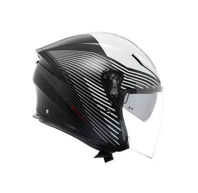 AGV K5-KET EVO Jet Helm Jet Helm Matt Schwarz Weiß Carbon-Faser