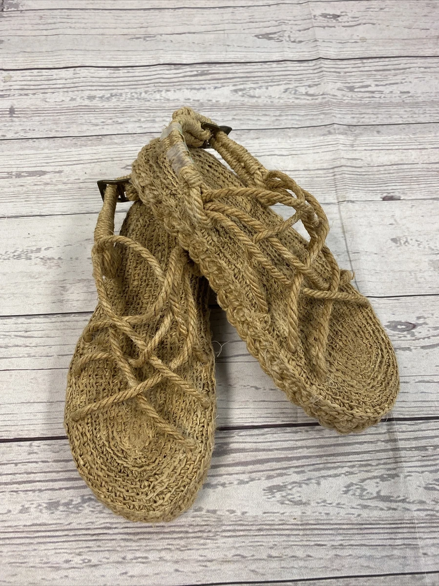 EcoDragon Hemp Sandals Women s 6 RARE 100 Hemp No Chemical Glues