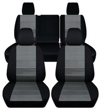 Front Rear Car Seat Covers Fits Jk Wrangler 4dr 2013-2018 Cotton Black-pink