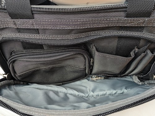 Pathfinder Overnight Carryon Duffle Bag Luggage Gray Ballistic Nylon Shoulder - Picture 13 of 15