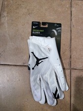 Nike Jordan Vapor Knit Gloves White Football Gloves Sz 4XL NEW* CJ9849-102
