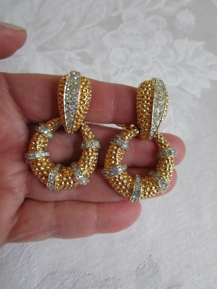 Crystal door clearance knocker earrings