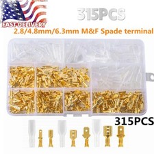 315x Assortment Terminals Kit Electrical Wire Crimp Connectors Male Female Spade