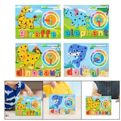Montessori Spielzeug Alphabet Puzzle Vorschule Zeichenbrett Blöcke Spielzeug Holzpuzzle