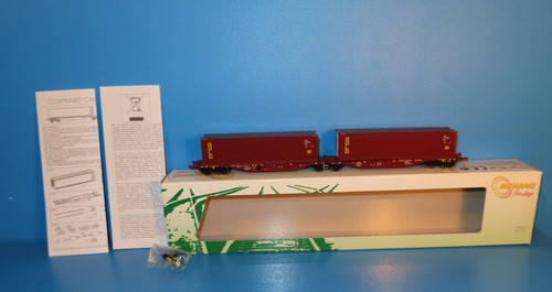 Mehano H0 Doppel- Containertragwagen GOLD/ SGGMRSS 90 No 55911 in OVP #6287 | Zustand: Gebraucht