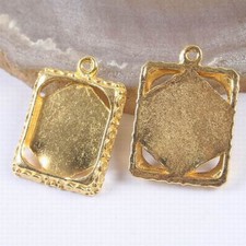 8pcs gold tone picture frame charm h3391
