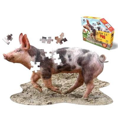 I AM LiL' PIG Animal Shaped Jigsaw Puzzle 100 Piece Poster Size