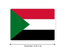 Sticker flag SUDAN Sudanese 3,9    S -11    XL decal white border