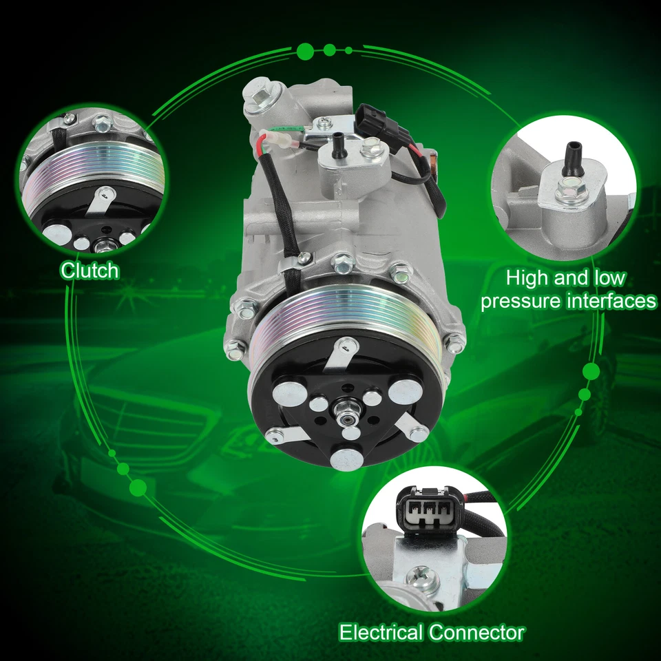 Compresor de aire acondicionado para Acura TSX 2,4 L 2009 2010 2011 2012 2013 2014 2,4 L 58889 Foto 3 de 4