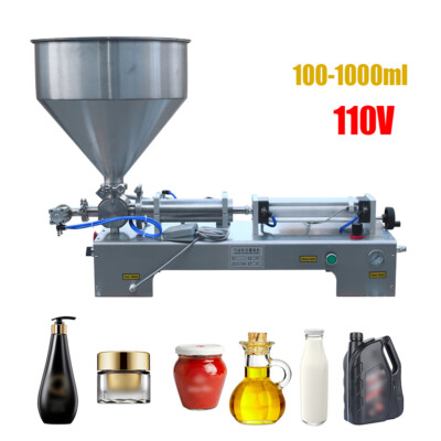 800W Double Head Liquid Paste Filling Machine Horizontal Pneumatic 50-500ml