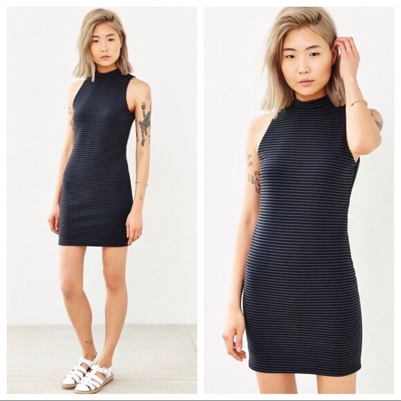 silence and noise bodycon dress Silence + Noise Victoria Square Neck Bodycon Mini Dress