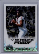 Kyron Drones 2024 Leaf Football 1/1 Pre Production Proof