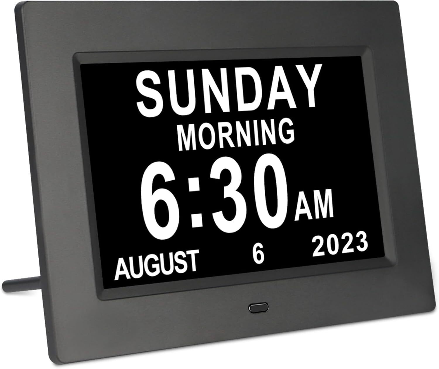 7-Inch Large Digital Clock with 12 Alarms and Auto-Dimming Display