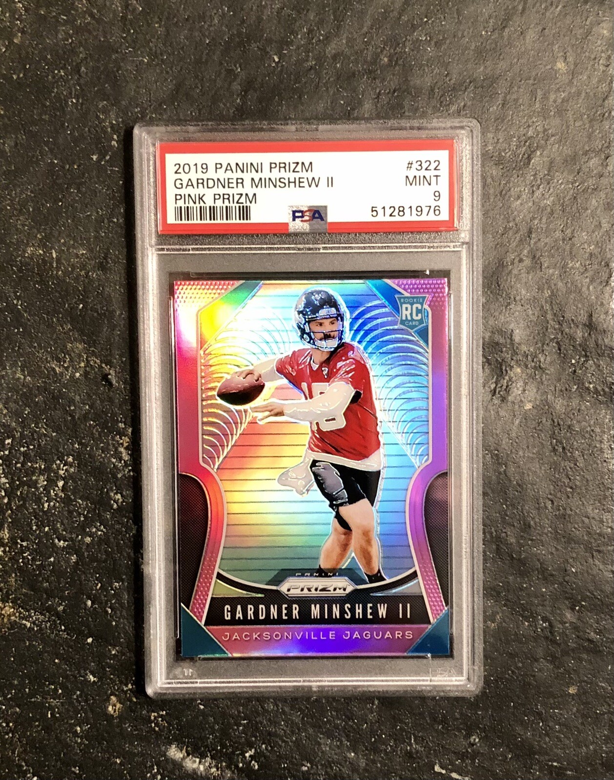 Gardner Minshew 2019 Panini Pink Prizm Rookie #322 PSA 9 MINT Eagles