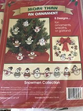 True Colors More Than and Ornament Christmas Craft Kit Cross Stitch Snowman