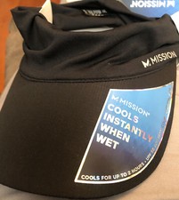 Mission Cooling Rozciągliwy wizjer - Lekki, antypoślizgowy pasek, UPF 50- Czarny