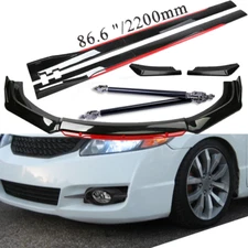 For 09-11 Honda Civic Coupe Front Bumper Lip Spoiler Splitter /Side /Skirt Body