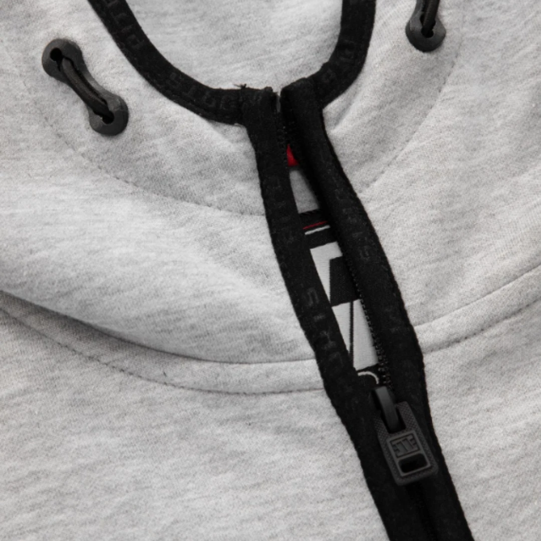 HERMÈS Pitbull Uomo Zip Hoodie Giacca Con Cappuccio Hermes Profi Line In Grigio Melange