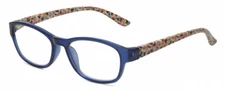 Isaac Mizrahi Womens Multi-Focus Blue Light Glasses in Crystal Floral White 51mm