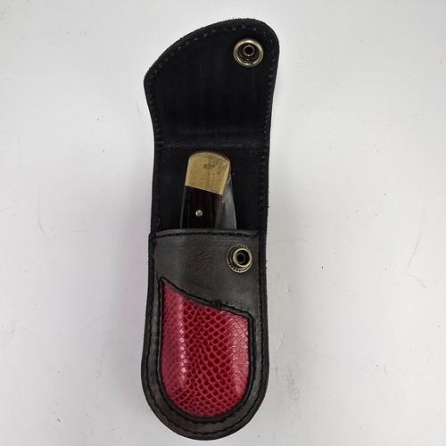 Buck 110 Sea snake knife sheath, case 6265 Handmade Red buck 110 Sheath only - Picture 5 of 10
