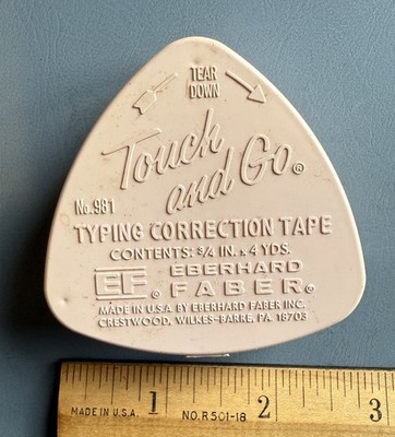 Vintage Eberhard Faber-Mid Century-Pink Case-Typing Correction Tape 981 w/ Tape
