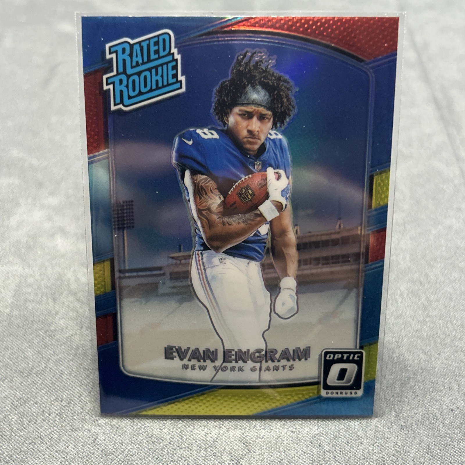 2017 Donruss Optic - Rated Rookie Evan Engram #180 Red and Yellow Prizm (RC)
