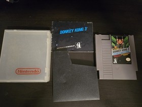 DONKEY KONG 3 cart for Nintendo NES (Nintendo, 1986) w/ instruction manual!
