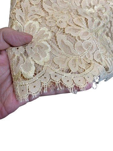Dana Buchman Lace Midi Skirt Beige Sz 14 - Picture 2 of 3
