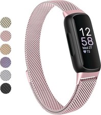 for Fitbit Inspire 3 Bands Women Men Stainless Steel Metal Mesh Loopfor Fitbit I