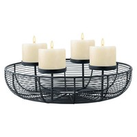 Moderne Deko Adventskranz KerzenstäNder Weihnachtsdeko Orbe Schwarz