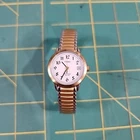 Vintage Timex Watch Womens Indiglo 25mm Silver Gold Two Tone Stretch Band