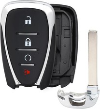 Keyles Entry Car Key Fob Case Shell Cover Replacement with Uncut Emergency...