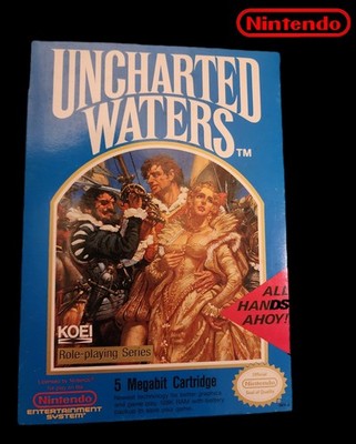 Uncharted Waters (Nintendo Entertainment System, 1991) In Box un opened