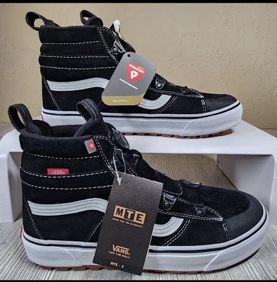 VANS Sk8-Hi MTE-2 BOA Quick Release Black Primaloft Men's Sz 7/Women s 8.5 NWT