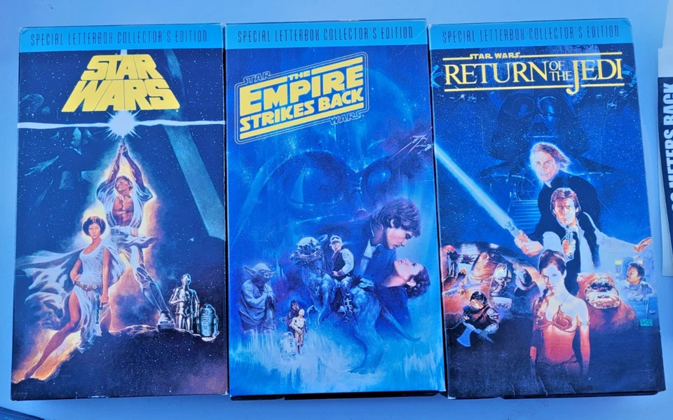 Star Wars VHS Trilogy Special Letterbox Edition 1992 VHS Tapes Complete Set - Image 4 of 4