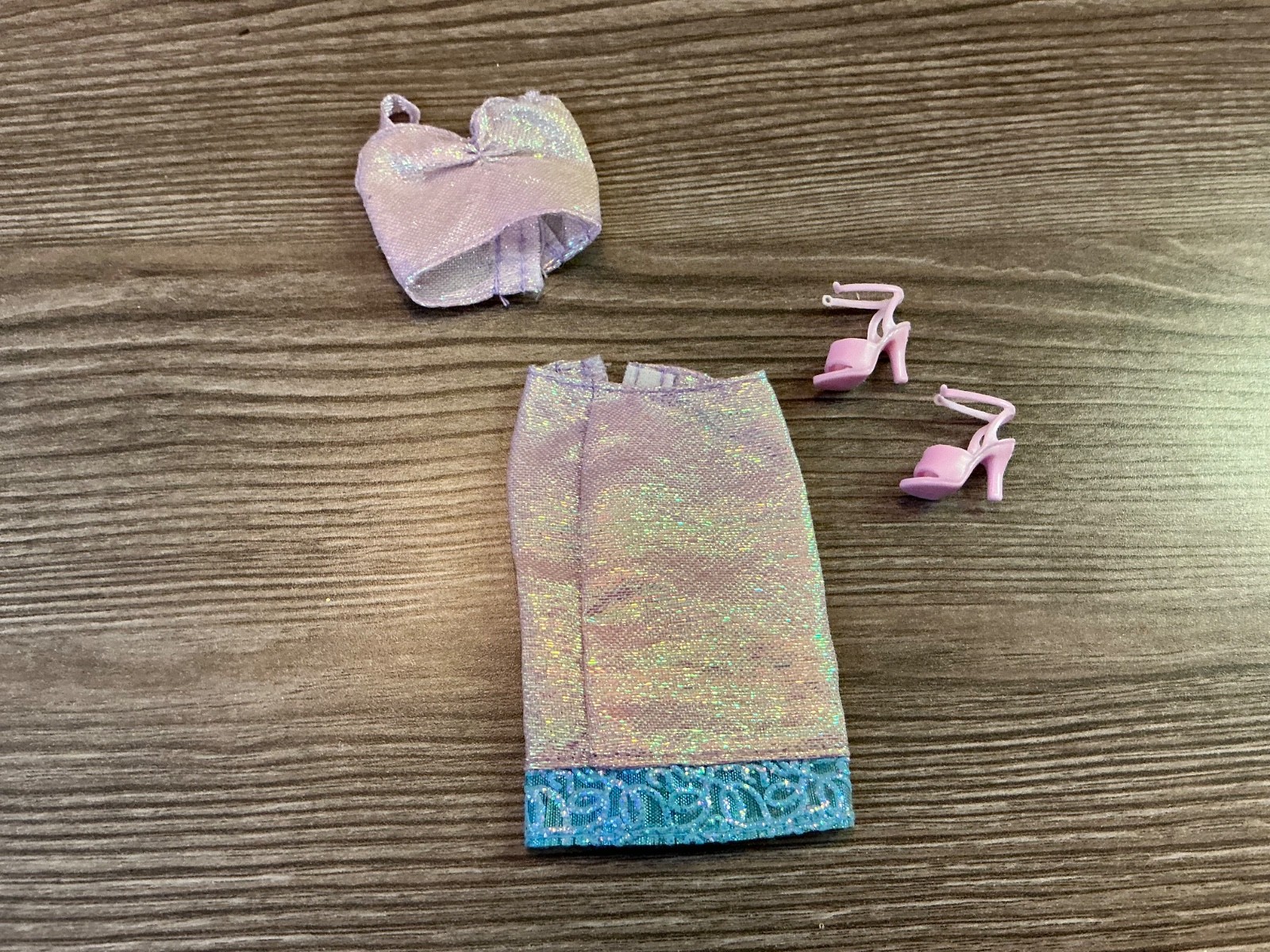 Mattel Barbie Doll Clothes Top Shirt Skirt Shoes Outfit Set Lot