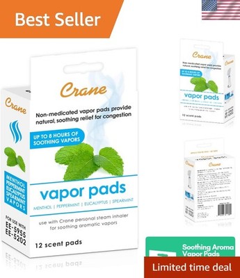 Soothing 12-Pack Menthol Vapor Pads for Cold & Allergy Relief - Natural Therapy