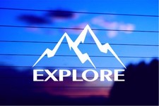 Explore Mountains Vinyl Car  Laptop Decal Sticker
