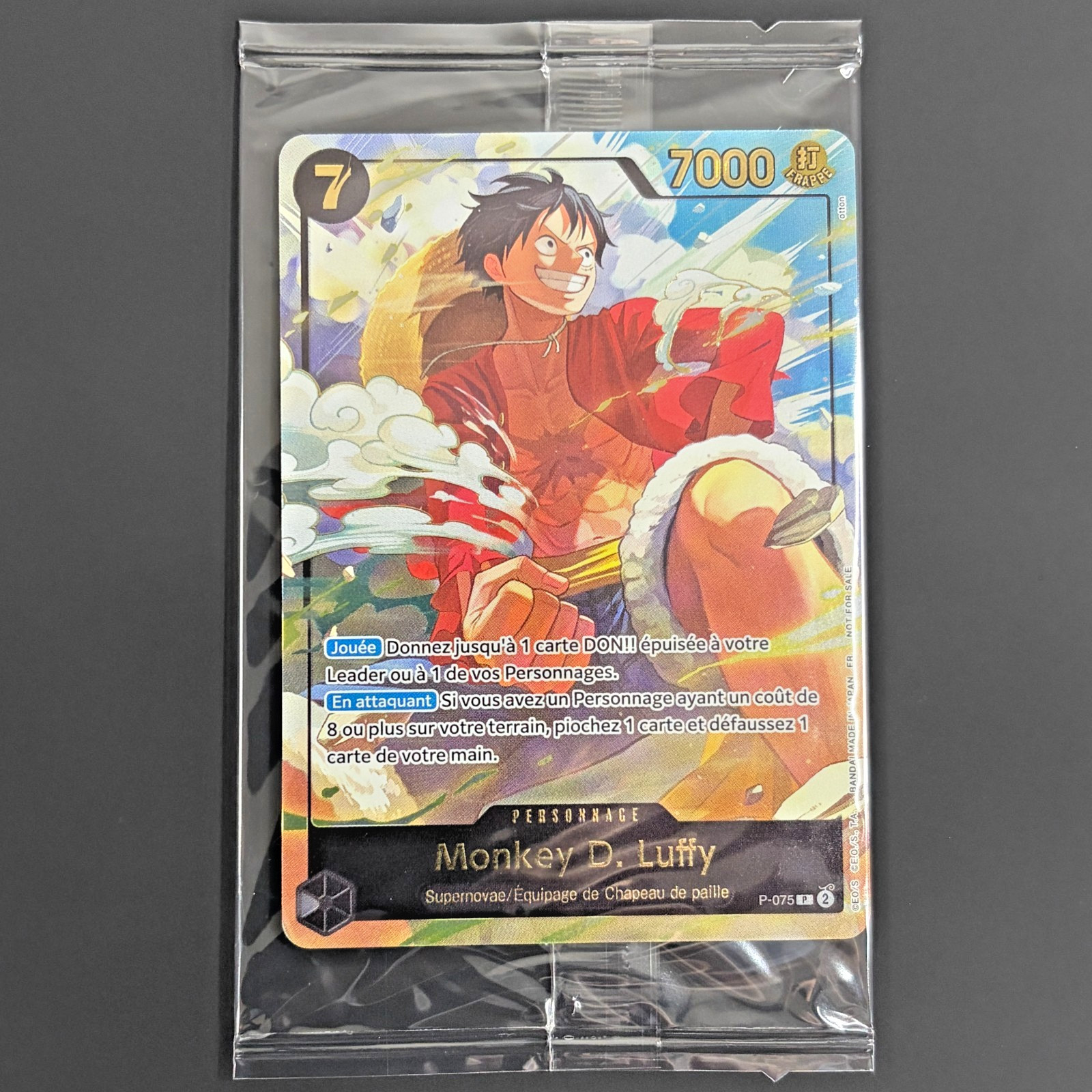Monkey D. Luffy Japan Expo Promo P-075 One Piece Card FRENCH EXCLUSIVE - Sealed