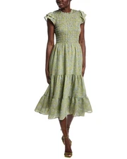 Sam Edelman Matilda Smocked Midi Dress Women's