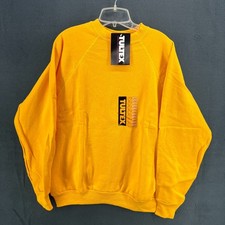 VTG 90s Tultex Raglan Pullover Sweatshirt Adult Large Gold Yellow USA NWT