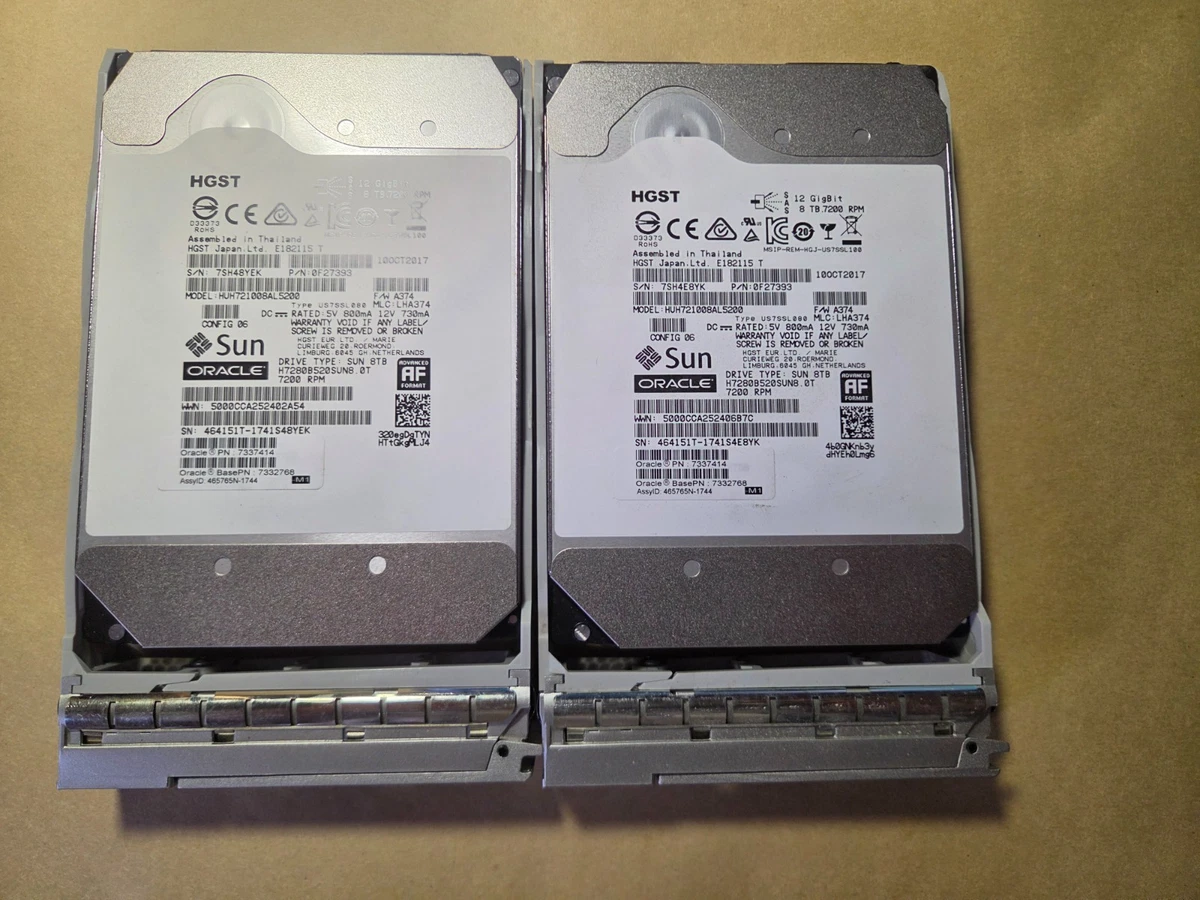 HGST SAS Internal Hard Disk Drives 8 TB Storage Capacity for sale