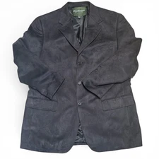 Norm Thompson 22377 Charles Black Microsuede Sport Coat – Men's 42R