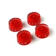 Z01 A Set of 4 Guitar Speed Knobs Fits Les Paul,Red  White nubmer