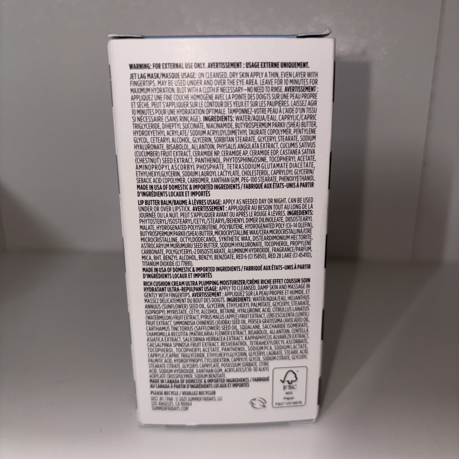 Sephora Beauty Insider 2 Piece Set Summer Fridays Lip  Balm Jet Lag Mask New