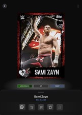 VIDEOGAME Topps WWE Slam 26 - MAIN EVENT ALL HEART Base - SAMI ZAYN