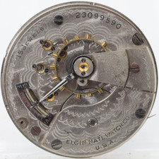 ELGIN 23099590, 15j GRADE 317, 18s POCKET WATCH MOVEMENT FOR REPAIR JL 