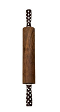 Retired Mackenzie-Child Dotty Wood Rolling Pin Poka Dot Pattern Handles 18.5&rdquo;
